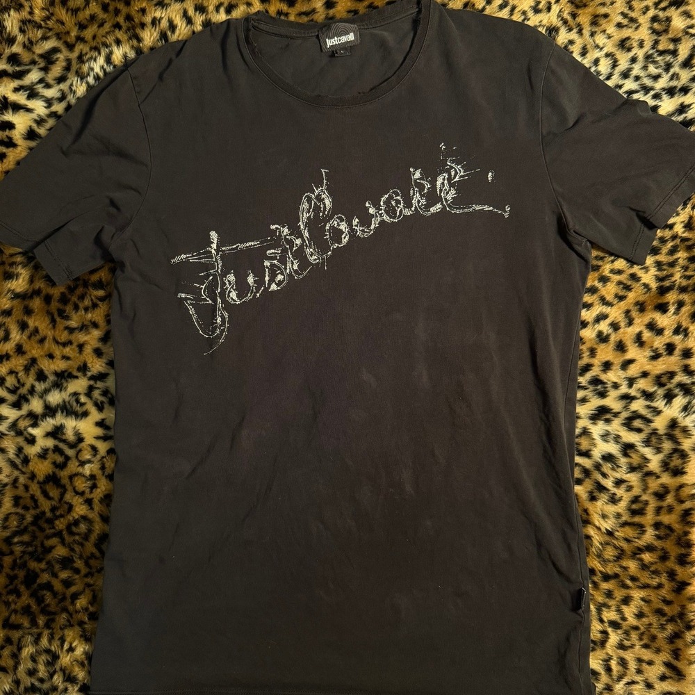Just Cavalli Grunge Black Tee